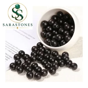 Round Black Sandalwood Beads for Jewelry Making